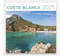 Calendario 2025 Pared Gran Formato COSTA BLANCA 30 x 30 cm | Enero a diciembre | Triangle Postals