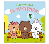 Calendario 2025 pared Line Friends - Calendario pared, Planificador mensual: Con espacio para anotar e Ilustraciones (30x30 cm)
