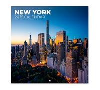 Calendario 2025 pared Nueva York - Calendario pared, Planificador mensual: Con espacio para anotar e Ilustraciones (30x30 cm)