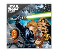 Calendario 2025 pared Star Wars - Calendario pared, Planificador mensual: Con espacio para anotar e Ilustraciones (30x30 cm)