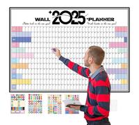 Calendario 2025, planificador escolar anual, organizador de horarios para el hogar, calendario familiar de enero de 2025 a diciembre de 2025 para citas y programación