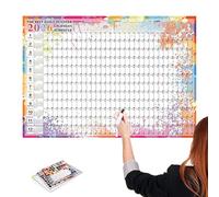 Calendario 2026 12 Meses,2026 Calendario De Pared Póster Grande | Planificador Semanal Académico Pizarra Para Estudiantes Profesores Oficina Hogar Decoración Navideña