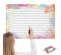 Calendario 2026 12 Meses - 2026 Calendario De Pared Póster Grande | Planificador Semanal Académico Pizarra Para Estudiantes Profesores Oficina Hogar Decoración Navideña
