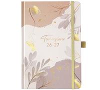 Calendario 2026 2027 - A5 Agenda 2026 2027 de agosto de 2026 a septiembre de 2027, planificador semanal 26 27, agenda 26 27, calendario libro con bolsillo interior, cierre elástico, 21,3 x 14,7 cm