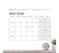 Calendario 2026-2027 de 18 Meses,Planificador Personal De Gestión Del Tiempo Con Festivos Y Fases Lunares - Calendario de Pared de 18 Meses desde Enero 2026 hasta Junio 2027,Para Hogar y Oficina