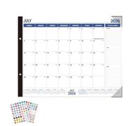 Calendario 2026-2027 | Herramienta de Planificación de Mes,Calendario de Oficina Mensual | para Casa Estudio en Casa Sala de Reuniones Trabajo Aula Profesor