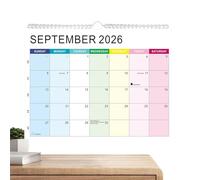 Calendario 2026 - 2027, semanal y diario con festivos - Calendario mensual 2026-2027 planificador, para citas, planificación académica, escuela, casa, familia, Navidad