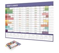 Calendario 2026, 74 x 51 cm, cuaderno grande con etiquetas y pegatinas, planificador de pared para estudios mentales, trabajo escolar, limpieza del hogar, entrenamiento, vacaciones y fiestas