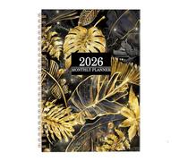 Calendario 2026 - Bloques grandes de flores con fechas, calendario 2026, planificador mensual | para escuela, académico, profesor, estudiante, aula, oficina, trabajo, planificación, estudio, familia