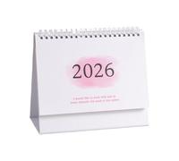 Calendario 2026, calendario de escritorio 2025-2026, planificador mensual con encuadernación de alambre, estético para el hogar, apartamento, oficina, escuela, aula, dormitorio, negocios, profesor