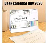 Calendario 2026 - Calendario de mesa enero-diciembre 2026, lista de actividades organizador 12 con amplios espacios de rayas para notas de oficina