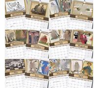 Calendario 2026, calendario grosero 2026 del Reino Unido, divertidas fotos medievales, calendario de pared 2026, 12 calendarios mensuales de pared, regalos groseros para cumpleaños, calcetín de