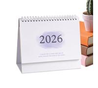 Calendario 2026 - Calendario mensual de escritorio 2025 - 2026 - Agenda mensual con estética para casa, oficina, escuela | Para estudiantes, profesores, oficina, escuela aula campus