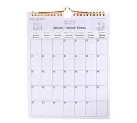 Calendario 2026, calendario multilingüe de bobina de 12 meses para el lugar de trabajo, planificador decorativo moderno para dormitorio, apartamento, escuela, aula, lugar de trabajo, sala de estar