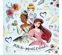 Calendario 2026 da parete disney princess 30 x 30 cm
