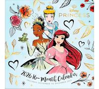 Calendario 2026 da parete disney princess 30 x 30 cm