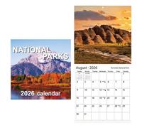 Calendario 2026 de pared, natural, paisajes mensuales de enero de diciembre, resistente, funcional, planificador de patrones de paisajes, planificación de planificación de programación de gimnasio en