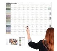 Calendario 2026 de pared y escritorio, organizador diario para productividad, construcción de papel de alta calidad con diseños de fecha claros, herramienta de recordatorio de citas y eventos