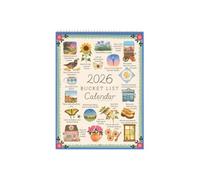 Calendario 2026 en espiral de lista de deseos, calendario mensual artístico de acuarela, ralentización, saborea las estaciones, recordatorio de tiempo de escritorio, adecuado para la escuela, el aula