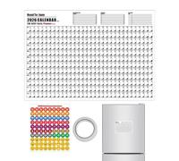 Calendario 2026, gran planificador de papel grueso | Calendario de pared 2026 póster de 365 días, para agenda de planificación académica de oficina en casa, escuela familiar estudiante docente
