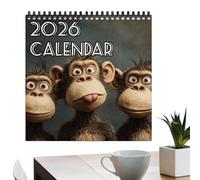 Calendario 2026 Mono Dibujos Animados - & Tema Mono Vista Mensual/Semanal Doble Cara | Planificador Con Citas Inspiradoras Diarias De Enero A Diciembre | Pantalla De