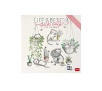 Legami - Calendario de pared 2026, Sketchy Cats, calendario de pared grande, 12 meses y planificador anual, en inglés, espacio para notas, signos del zodiaco, fiestas internacionales, 30 x 29 cm