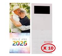 Calendario 2026 Personalizado con Imagen/Logo con Imán. Calendario Magnético con Faldilla. Incluye Festivos y Santoral. Packs de 1,5,10,20. Regalo para Clientes, Empresas (10 unidades, 10x15)