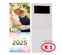Calendario 2026 Personalizado con Imagen/Logo con Imán. Calendario Magnético con Faldilla. Incluye Festivos y Santoral. Packs de 1,5,10,20. Regalo para Clientes, Empresas (1, 10x15)