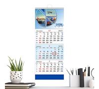 Calendario 2026: Planificación Mensual, Calendario De Escritorio 2026, Organizador Marcado Con Días Festivos | Fotografía De Paisajes Escénicos | Del Año Académico | Papel Grueso De