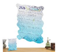 Calendario 2026,Planificador Artístico De Acrílico Transparente - Calendario de Escritorio para 12 Meses - Hogar, Dormitorio, Estudio, Planificación, Programación, Decoración y