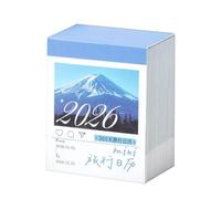 Calendario 2026 - Planificador diario grande de 1,97 pulgadas para arrancar | Mini calendario de 365 días de papel grueso | Organizador portátil para el hogar, escuela, oficina, viajes, Navidad, Año