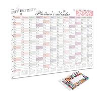 Calendario 2026,Planificador mensual con pegatina - Póster anual de pared de escritorio,Para oficina, sala de estar, aula, sala de estudiantes, taller, lugar de trabajo, cumpleaños, maestros y familia