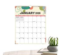 Calendario 2026 - Planificador Mensual De Pared Para 12 Meses | Planificador Diario Decorativo,Para Escuela Oficina Familia Niños Profesores Adultos Trabajo Estudio Preparación De Comidas