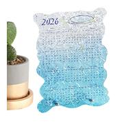 Calendario 2026 | Planificador Transparente Acrílico Artístico | Calendario de Escritorio para 12 Meses,Organización Diaria Decoración Estudio Hogar para Planificación y Agenda