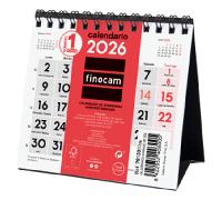 calendario 2026 sobremesa neutro numeros grandes xxs 110x100mm finocam 781330026