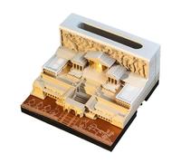 Calendario 2026 Time Piece 3D con estuche acrílico y soporte para bolígrafo, bloc de notas de arquitectura 3D desgarrable, decoración de escritorio, marcapáginas e idea de regalo única