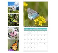 Calendario 2027 con diseño de mariposas, agenda diaria | Calendario anual de 12 meses para organización de programación en casa, oficina, escuela, aula