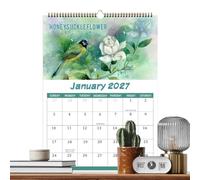 Calendario 2027 De Aves 12 Meses De Aves Raras, Escritura Y Decoración