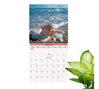 Calendario 2027 Planificador Familiar Colgante 12 Meses Tema Playa
