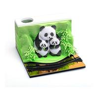 Calendario 3D 2025,3d Calendario,Panda Calendario 2025,Escultura de Papel Panda Calendario 3D, Calendario de Silueta Tridimensional,Escritorio de Oficina Nota DatensäTze,Escultura de Papel Decoración