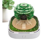 Calendario 3D 2026 - Almohadilla de escultura de papel artístico, desgarro notas adhesivas | Memo decorativa de la casa del árbol con diseño creativo para el escritorio en casa Descripción del dormito