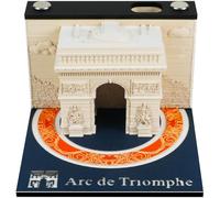 Calendario 3D 2026 - Arco de Triunfo de París | Tu calendario artesanal personalizado con modelo de papel 3D | Decoración de oficina original & Encantadora decoración de invierno