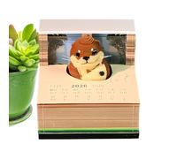 Calendario 3D 2026 - Calendario de escritorio para cuaderno 3D, Planificador de portada acrílica, Herramienta organizadora de escritorio, Horario mensual semanal diario | Oficina en casa Escuela Dormi