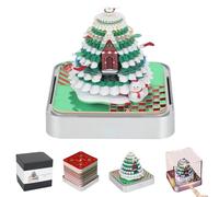 Calendario 3D 2026 con luces LED, bloc de notas 3D, papel creativo, bloque de construcción artístico, arte de papel, casa del árbol con caja de visualización, pegatinas para rasgar, decoración de mesa