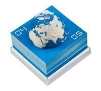 Calendario 3D 2026 para escritorio, decoración de mesa con forma del planeta Tierra, calendario de escritorio con hojas extraíbles, para casa, apartamento, escuela, sala de reuniones, mesilla de noche