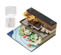 Calendario 3D Bloc de notas 2026, calendario de escritorio con hojas arrancables | Nota adhesiva - para notas, gestión de programas, planificación y organización