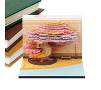 Calendario 3D - Bloc de notas 2026 con diseño de árbol 3D, escultura de papel, arte y manualidades, decoración del hogar para profesores, familia, universidad, oficina, , Navidad, Año Nuevo