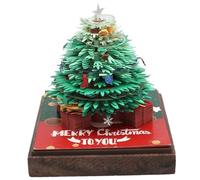 Calendario 3D, Bloc de notas 3D Calendario artístico 2025 Exquisita escultura de papel Árbol de Navidad Pieza de tiempo de Navidad Escritorio creativo para la escuela, Pieza de tiempo 2025