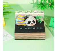 Calendario 3D,Bloc de Notas de Papel con Diseño de Panda | Calendario de Escultura de Papel Bonito - Para La Escuela El Aula El Hogar Desplazamiento Las Vacaciones La Navidad Y Entrenamiento