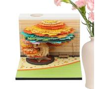 Calendario 3D | Calendario 2026 con diseño de árbol, bloc de notas para decoración de mesa para escuela, oficina, hogar, dormitorio, estudiante, familia, Año Nuevo, fiesta, inauguración de la casa